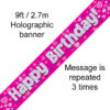 Banner Pink Happy Birthday 2.7m