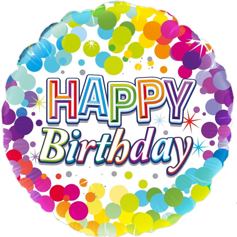 Confetti Foil Happy Birthday Colourful
