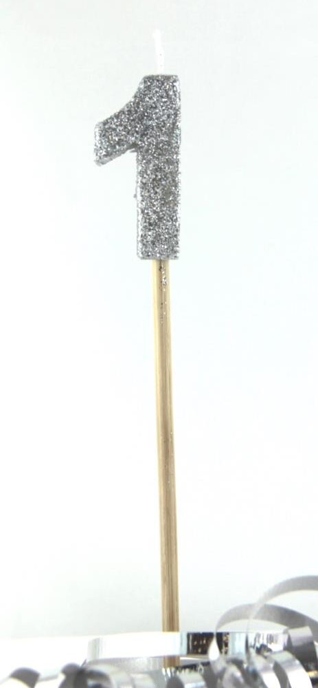 Candle Silver Long Stick #1