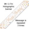 Banner Rose Gold Happy Birthday Sparkle Fizz 2.7m