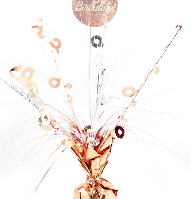 Centrepiece Rose Gold Birthday Whit