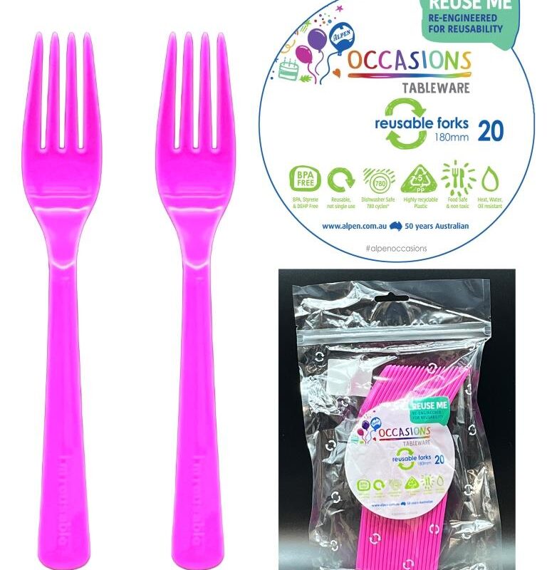 Fork Magenta 20pk