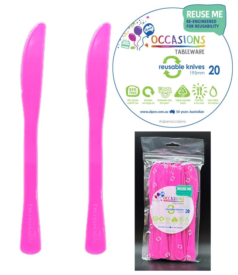 Knife Magenta 20pk