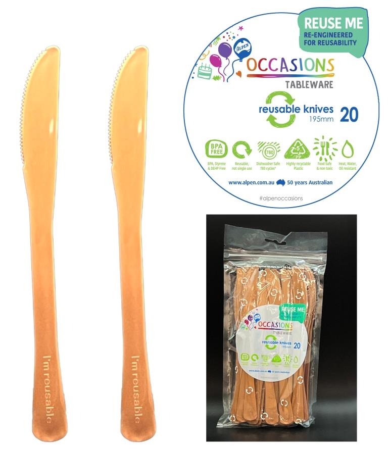 Knife Rose Gold 20pk
