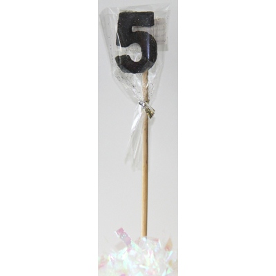 Candle Black Long Stick #5
