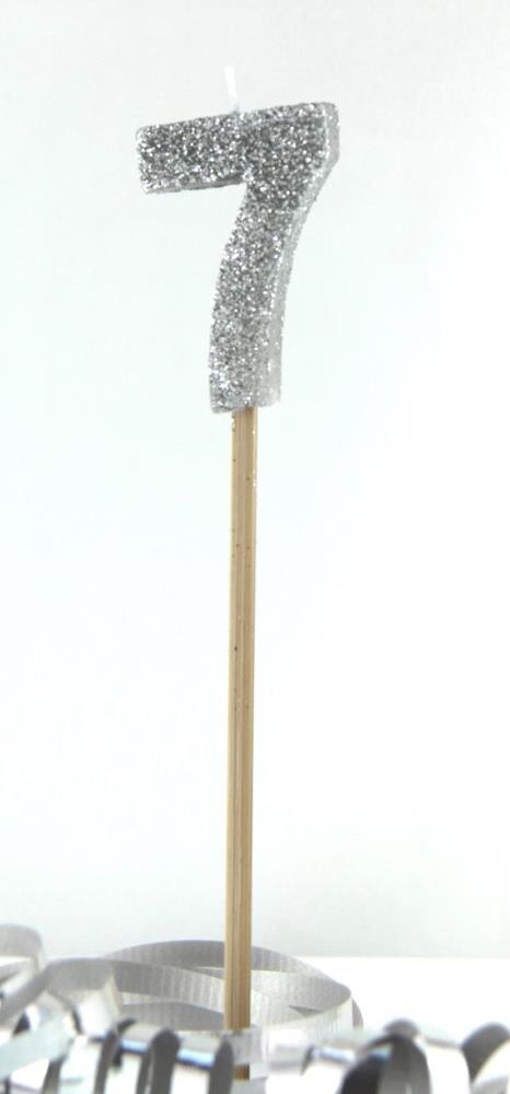 Candle Silver Long Stick #7