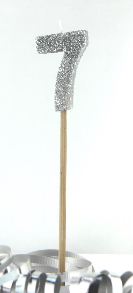 Candle Silver Long Stick #7