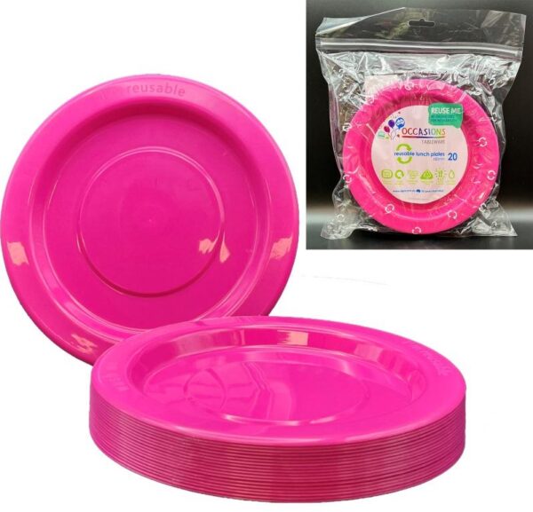 Plate Magenta 20pk