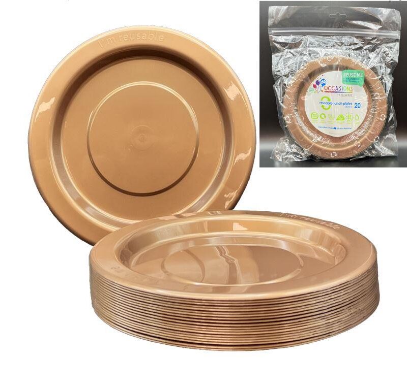 Plate Rose Gold 20pk