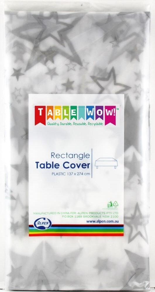 Table Cover Silver Star Clear
