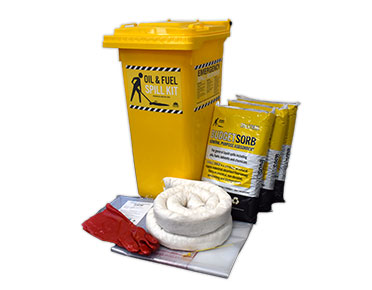 Spill Kit - Oil & Fuel 120L Wheelie Bin